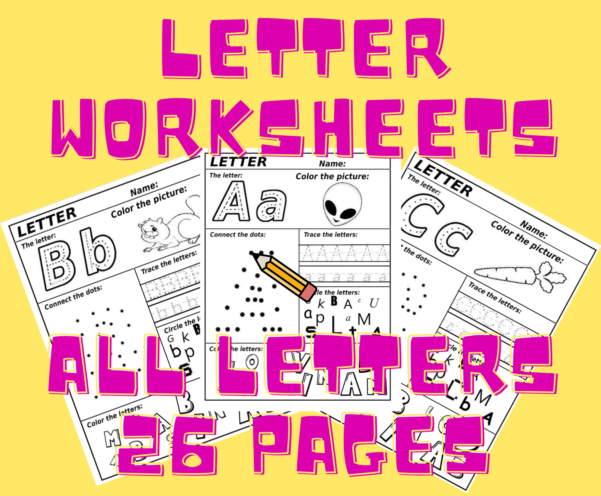 Letter worksheets for kindergarten